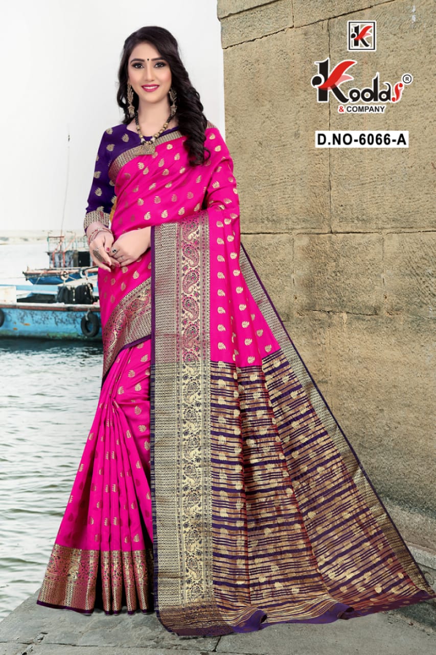 Tamanna 6066 Latest Fancy Designer Casual Wear Printed With Border Silk Saree Collection